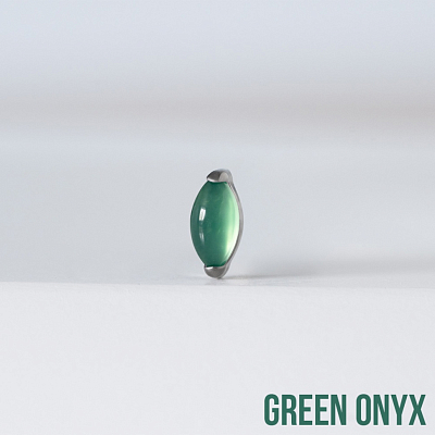 Накрутка Almond Natural Stone Green Onyx 1.2 мм
